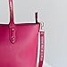 Imagen de Agatha Ruiz de la Prada Bolso Shopper rosa de piel vegana grabada efecto rayas verticales