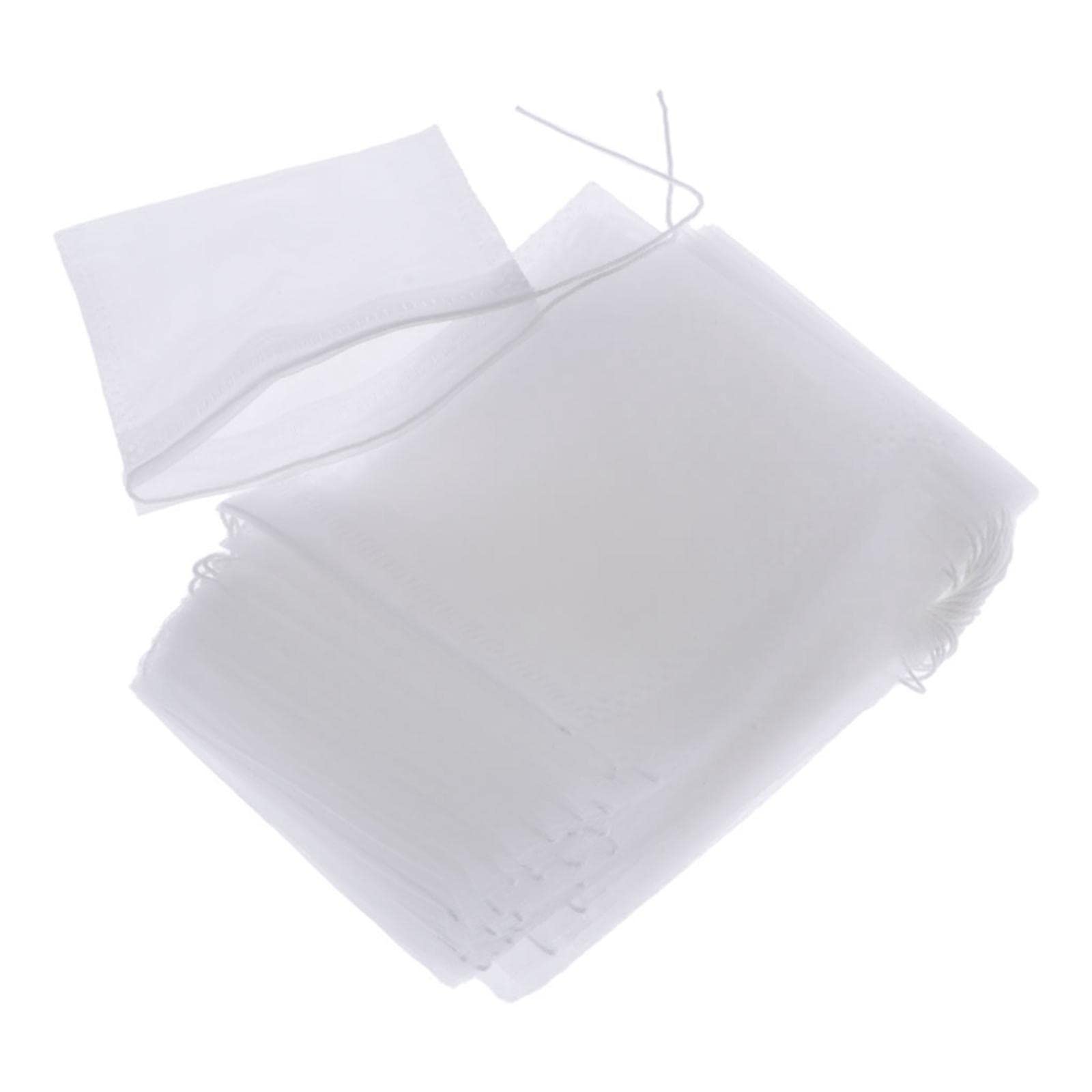 50PCS Empty Mesh Tea Filter Bags Loose Herbs Teabag with Drawstring 7x9cm-image-31