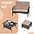 LEVELEVE 4 Pieces Patio Set Outdoor PE Wicker Rattan Furniture Sets Modern Chair Conversation Sets with Coffee Table,for Yard Bistro (Sand)