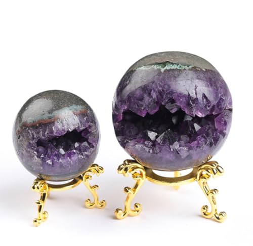 Améthyste en cluster géode boule pierre de divination et ornement feng shui