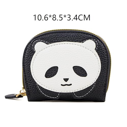 Cute Panda Shaped Bag Cartoon Universal Key Bag Coin Purse Card Holder(Purple)2