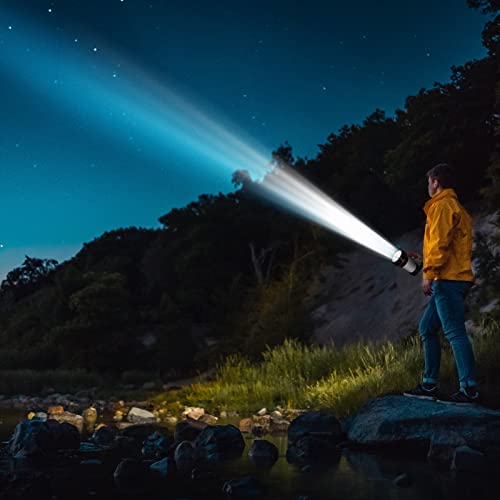 Decovolt Rechargeable Spotlight Super Bright 12000Lm Led Flashlight Handheld Spotlight 10000Mah Long Lasting Large Flashlight Water Resistant Searchlight For Camping Outdoor Hunting Emergency Green #TOP6
