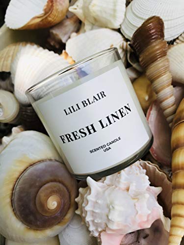 Lili Blair Candles | Fresh Linen | Luxury Scented Candle | Premium Jar Candle | Long Lasting | All-Natural Soy Wax | Highly Scented Fragrances | Hand Poured In Usa | Small - 6 Oz. #TOP1