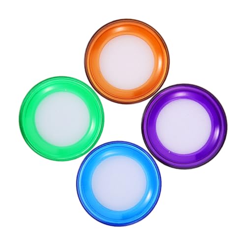 Happyyami 4個 指湿らせスポンジ 軽量携帯可能な指用湿手器 幣や書類のカウント作業向け 使いやすいスポンジカップデザインで効率的な作業を