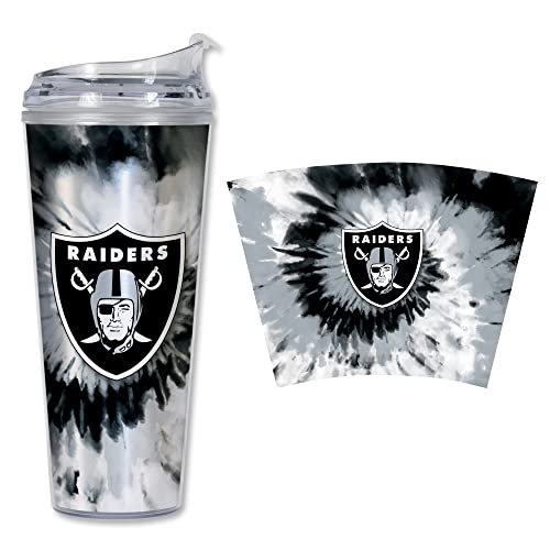 Image of Rico Industries NFL Football Glitter 24oz Acrylic Glitter Tumbler with Hinged Lid, Officially Licensed Double Wall Tumbler with Straw