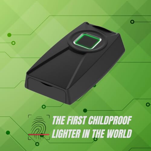 Encendedor de bolsillo biométrico con huella G.E.I negro miniatura 3