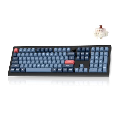Keychron V6 Max Wireless Custom Mechanical Keyboard, 2.4 GHz Bluetooth QMK Full-Size Layout RGB with...