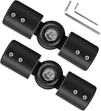 Amasawa 2 Piezas 25 mm Conector de Barra de Cortina de Esquina de Ventana,Conector de Esquina para Barra,Conectores de Esquina Ajustables, Cortinas Ajustables para persianas de Ventanas de Bahí (A)