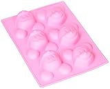 Anyana Mickey Mouse Silicone Cake Muffin Molds Cupcake Pan Soap 6 Cavity Sponge Base Chocolate Teacake Baking Tray bomb lotion bars