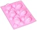 Anyana Mickey Mouse Silicone Cake Muffin Molds Cupcake Pan Soap 6 Cavity Sponge Base Chocolate Teacake Baking Tray bomb lotion bars