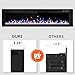 VENDROZ 72 Inch Electric Fireplace, Ultra-Thin Fire Places Electric Fireplace Inserts Recessed and Wall Mounted with Remote Control, 750W/1500W Fireplace Electric Heater with Timer, Multi-Flame