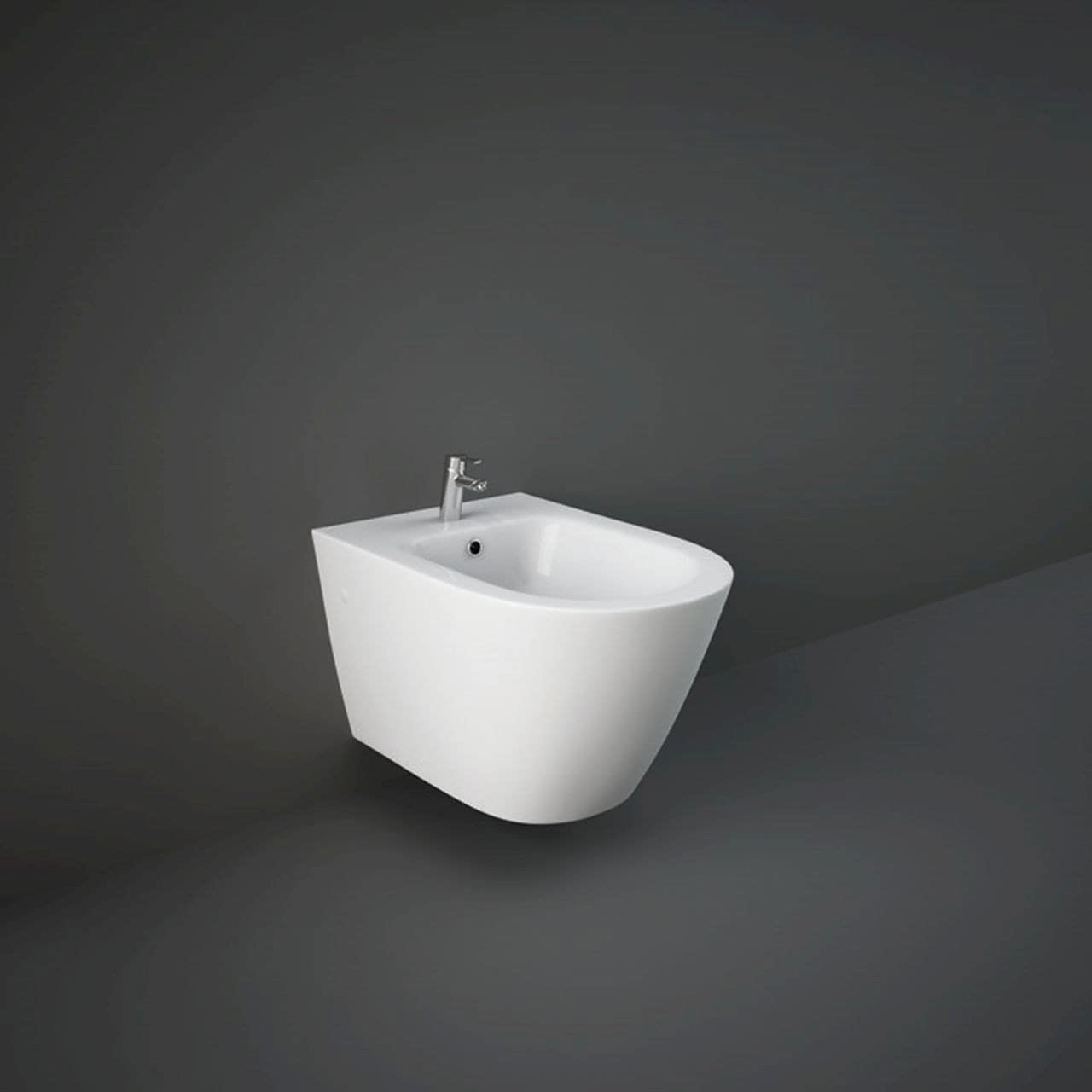 Rak Ceramics Rak Resort Wall Hung Bidet With Hidden Fixations 1 Tap Holewhite