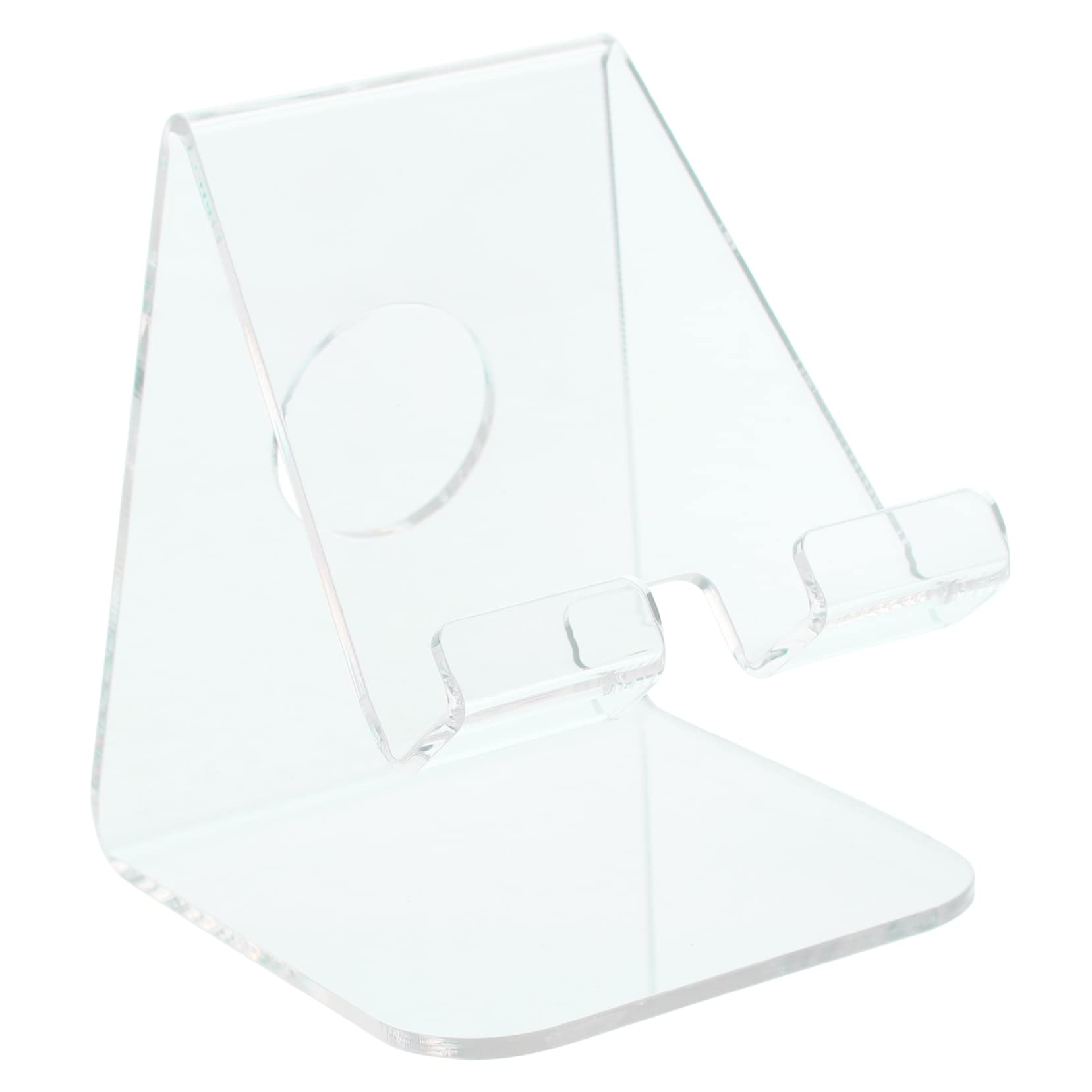 NUOBESTY 4pezzi Supporto Per Smartphone Acrilico Trasparente Porta Telefono Da Scrivania Elegante e Pratico Struttura Semplice e Design Ergonomico Per Visione Ottimale