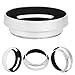 52mm Lens Hood for Leica Camera, 2 Pcs Aluminum Alloy Silver Metal Lens Hood Replacement