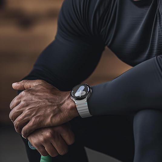 Image of Zapper ZERO GAP Sport Band Compatible With Samsung Galaxy Watch 7 Band 40mm 44mm (2024), Soft Silicone Waterproof Strap with Decorative Woven Line for Galaxy Watch 6 5 4 40mm 44mm (Watch Not Included)