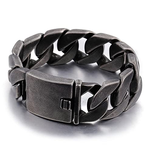 Chaine bracelet homme acier inoxydable finition antique de haute précision