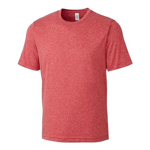 Image of Clique Charge Active Mens Short Sleeve Tee, Cardinal Red Heather, Large