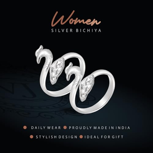 Image of 925 Sterling Silver Peacock Design Toe Ring for Women and Girls | Polish Adjustable Toe Bichiya | Adjustable