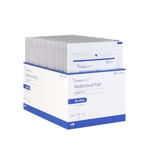 Curity Non-Woven Abdominal Gauze Pad Sterile 8 x 10IN 1 Box of 18