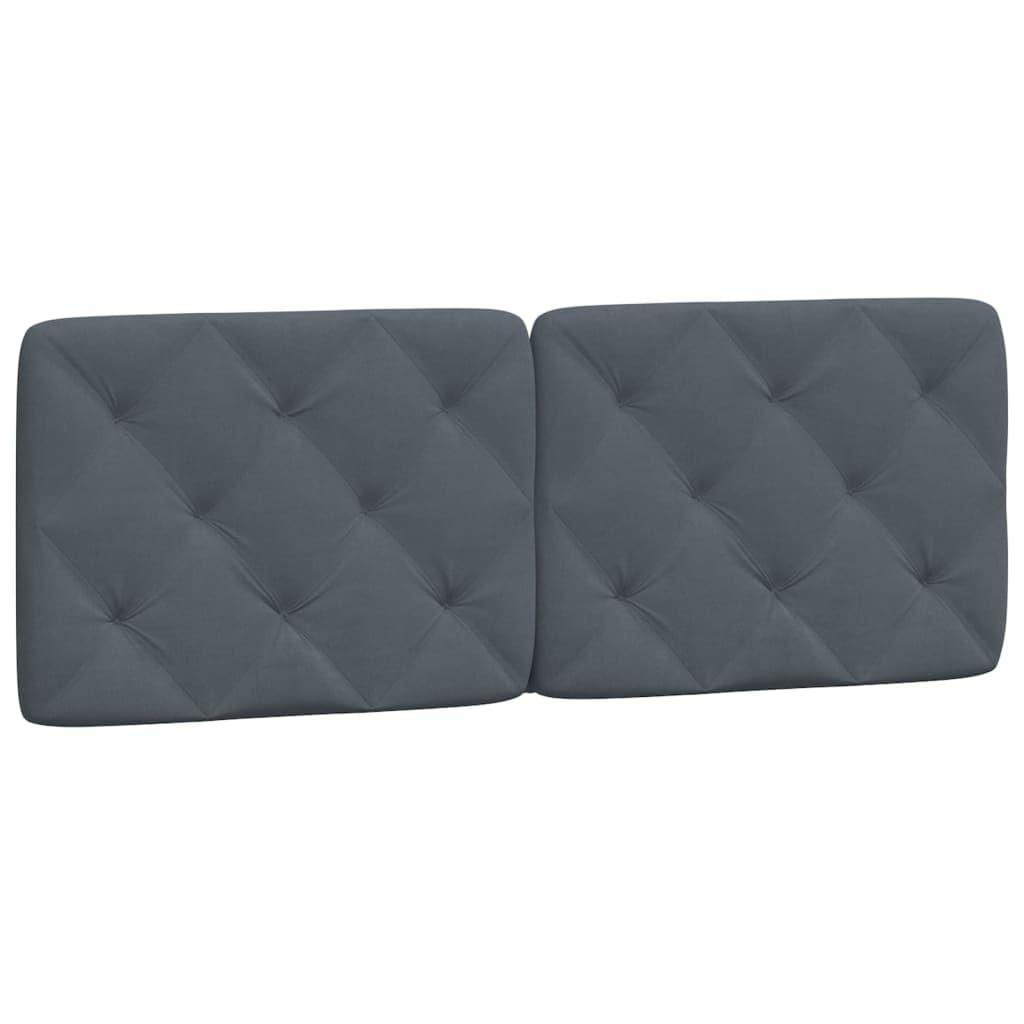 vidaXL Cuscino Testiera Grigio Scuro 140 cm in Velluto