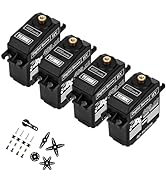 YEJMKJ 4Pack 409 oz-in Digital Servo High Torque Servo Motors with Metal Gear for R/C Model DIY C...