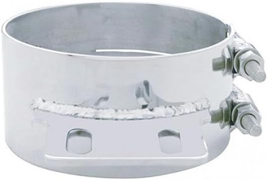 Technical Precision Replacement for Peterbilt 386 Year 2015 6 INCH Chrome-Plated SS Wide Straight CLAMP