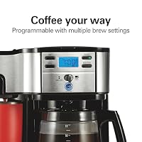 Hamilton Beach 2-Way Brewer Coffee Maker, Single-Serve and 12-Cup Pot, Black/Stainless Steel(49980A), Carafe — image 6