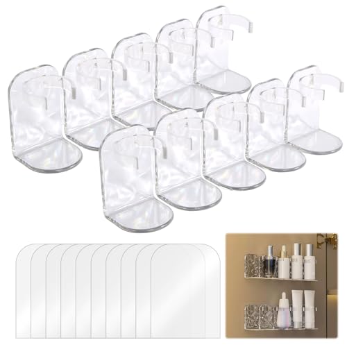 FUUZIO Kunststoff-Wandregal - Stanfreie Aufbewahrung Für Bad & Küche