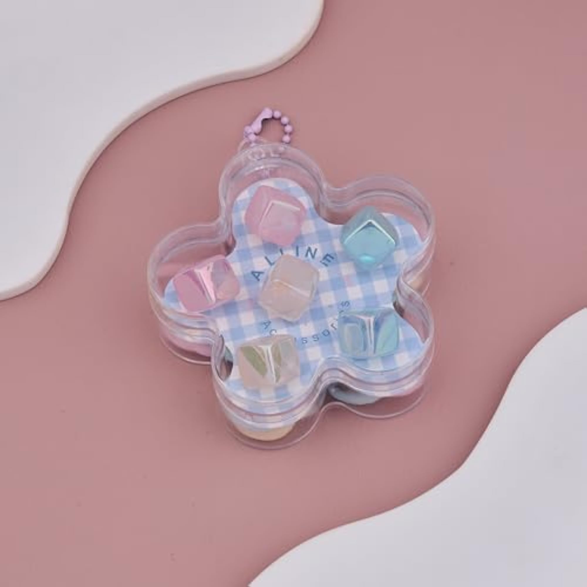 Lightweight Cube Charm Hair Ties Combo