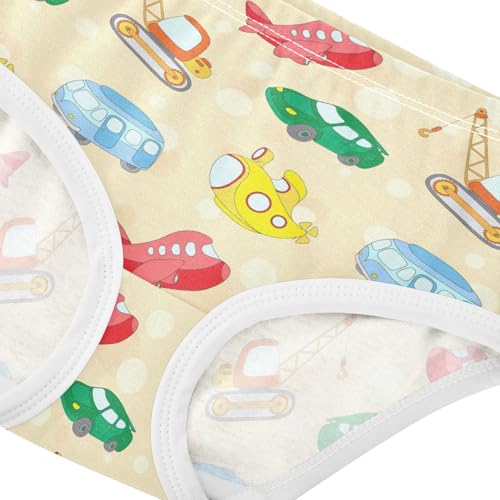 Transport Car Girls Underwear Cotton Bus Girls Briefs Soft Toddler Underwear 2T Multi4