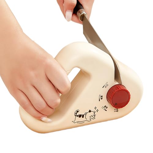 Krmoau Afilador Manual De Cuchillas - Afilador Manual Portátil,Piedra De Afilar Con Accesorios Para Pulido Rápido De Tijeras De Cocina Y Utensilios Domésticos