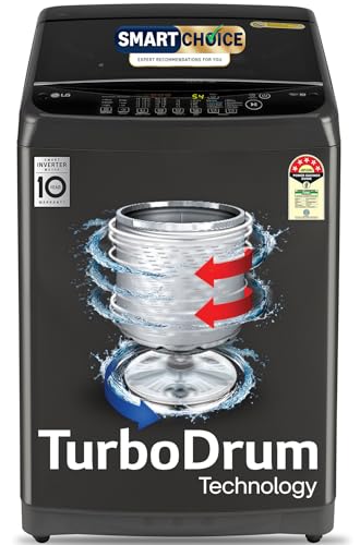 LG Smart Choice, 9 Kg, 5 Star, Smart Inverter Technology, Turbodrum, Fully Automatic Top Load Washing Machine (T90AJMB1Z, Jetspray+, Turbowash, Auto Tub Clean...