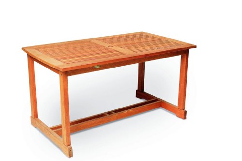 MERXX Esstisch aus Eukalyptus in braun, ca. 140x80 cm