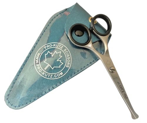 Pro-Kutz Classic Silver Satin Stainless Steel Nose, Beard, Moustache Scissors, 4.5 inches