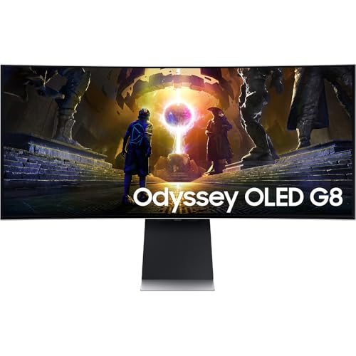 Image of Samsung 34 inch Odyssey OLED G8 G85SD 175Hz 0.03ms Curved Gaming Monitor Bundle with Tech Smart USA Elite Suite 18, 2X 4K HDMI Cable & Deco Gear CPS Exclusive 26 Month Protection Pack (BEACH-CPS-261000)