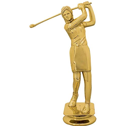 Crown Awards Golf Trophies With Custom Engraving, 7.25" Personalized Female Golf Trophy On Deluxe Round Base 1 Pack #TOP1