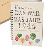 the lazy panda card company Das Jahr, das 1946 war - Karte Buch zum 80. Geburtstag mit Details zum Geburtsjahr Geburtstagskarte (1946)