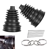 Ypoyney 2 PCS CV Axle Boot, Silicone CV Axle Boot Repair Kit with 4 Stainless Steel Clamps & 6 Cable Ties, Waterproof Dustproof Joint Constant-velocity Dust Cover, Universal Cars Ball Joint Dust Cover