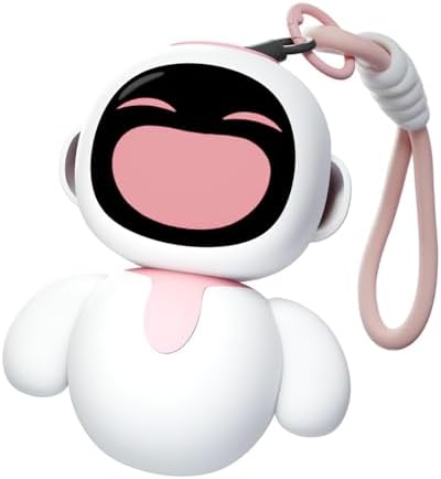ENERGIZE LAB Eiliko Coral Pink - Your Tiny AI Charm Robot with AI, and Matches Every Daily Outfit, Fun Electronic Pendant Toys, Gifts for Couples and Best Friends.