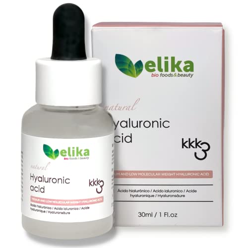 Koko Elikafoods - Serum Acide Hyaluronique Hydratant 100 % Bio | Serum Anti Ride, Hydrate Et Raffermit Votre Visage En Profondeur | Acide Hyaluronique Serum Visage Effet Immédiat | Premium | 30ml Cover