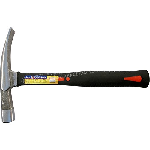 24oz Masons Hammer Brick Masonry - Builders Hand Tools, Strong Handle Grip, Block, Bricklayer | Strong, Robust, Builders, Constructors, Hand Tool