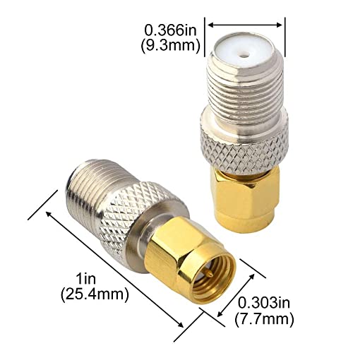 Conector coaxial SMA macho a F hembra pack de 2 miniatura 6