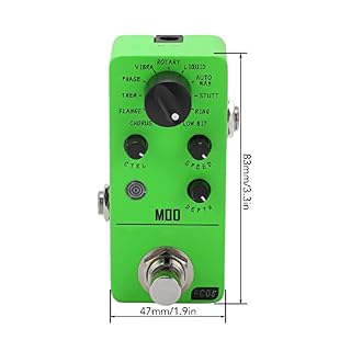 Pédale d’effet pour guitare électrique, mini pédale de modulation 11 types d’interface audio mono 1/4″ vert classique haute résistance Coque en métal pour la performance - Les Beatles, Paul McCartney, John Lennon, RIngo Starr, George Harrison Pédale d'effet pour guitare électrique, mini pédale de modulation 11 types d'interface audio mono 1/4" vert classique haute résistance Coque en métal pour la performance – Image 7