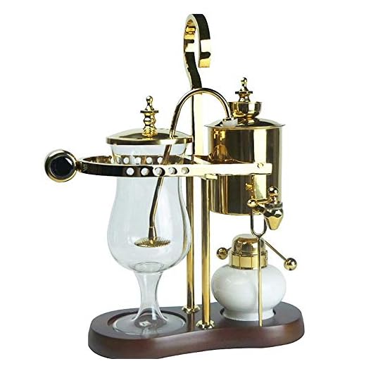 Chenbz Don Pedro Kaffe Appliance Sifon Pot Coffee Pot Sifon Kaffebryggare Set hemlagad kaffe husgeråd Kocken (Färg: Guld, Storlek: 11x26x36cm)