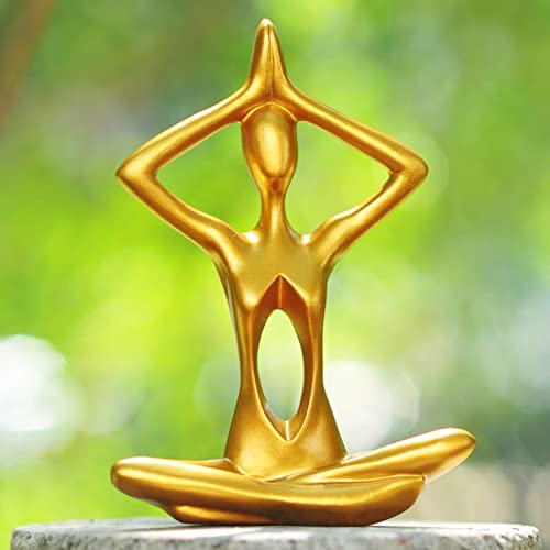 Figuras Decorativas Doradas Yoga 3 Pzs miniatura 2