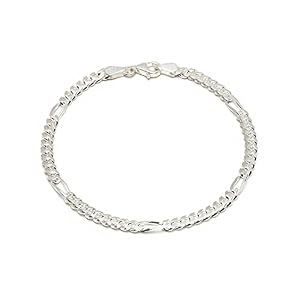 Aurum Jewelry 925 Silberarmband: Figaroarmband Silber mit der Breite 4,5mm und auswählbare Länge 19cm und 21cm Aurum Jewelry 925 Silberarmband: Figaroarmband Silber mit der Breite 4,5mm und auswählbare Länge 19cm und 21cm