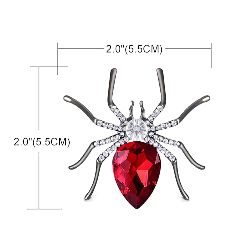 Image of YOQUCOL Halloween Spider Shape Brooch Pins for Women Girls Gift