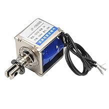 Fielect DC 12V 20N Push Pull Type Solenoid Electromagnet، 10mm 2A Open Frame Type Solenoid Electromagnet، Linear Motion، JF-0826B-12V