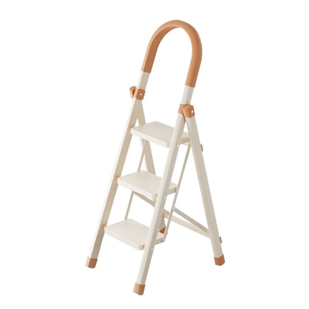 step ladder Home Folding Step Stool Small Indoor Reaching Stable Anti-Slip Handrail Lightweight Portable garage step ladder(Small)