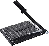 ISDIR Guillotine Paper Cutter 12' with Integrated Pressure Bar – Heavy Duty Metal Base, 15 sheet Capacity, Magnetic Guide & Safety Guard – Precision Trimmer for Cardstock, Crafts, DIY, Photos & Office